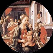 Madonna and Son with histories of the life of Holy Ana, Fra Filippo Lippi